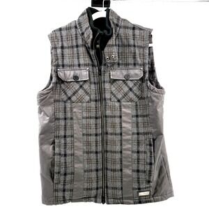 Civil Society We the People Men's Size Large Wool Blend Vest Gray Mock Collar‎